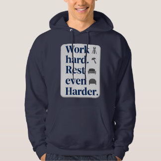 Moletom Work Hard Rest Even Harder Bold Typography Shirt