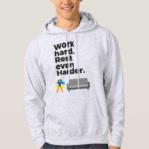Moletom Work Hard Rest Even Harder Minimal Quote Design