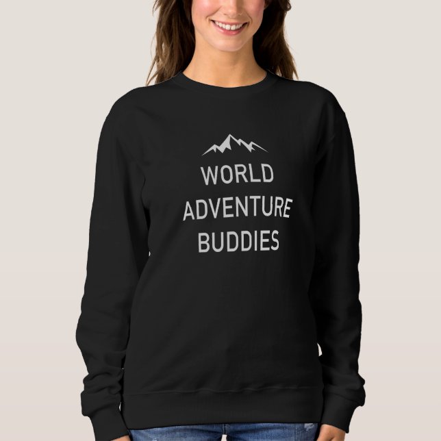 Moletom World Adventure Buddies Minimalist Traveling Cool  (Frente)