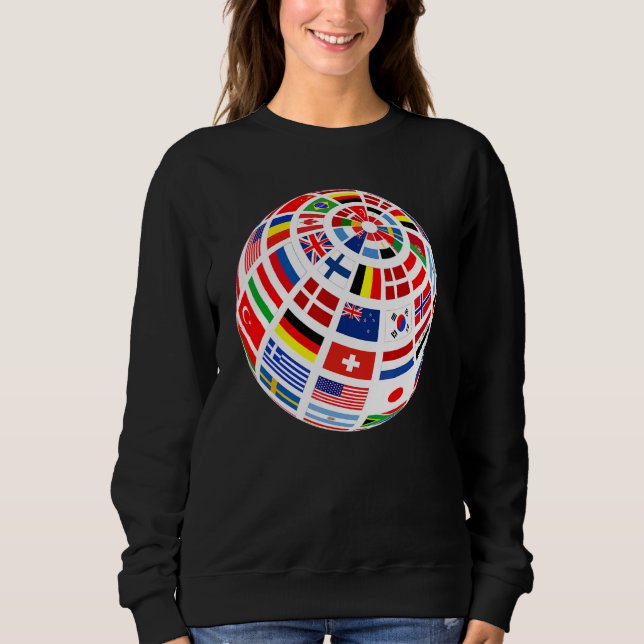 Moletom World Flags The Countries of the World Globe Earth (Frente)