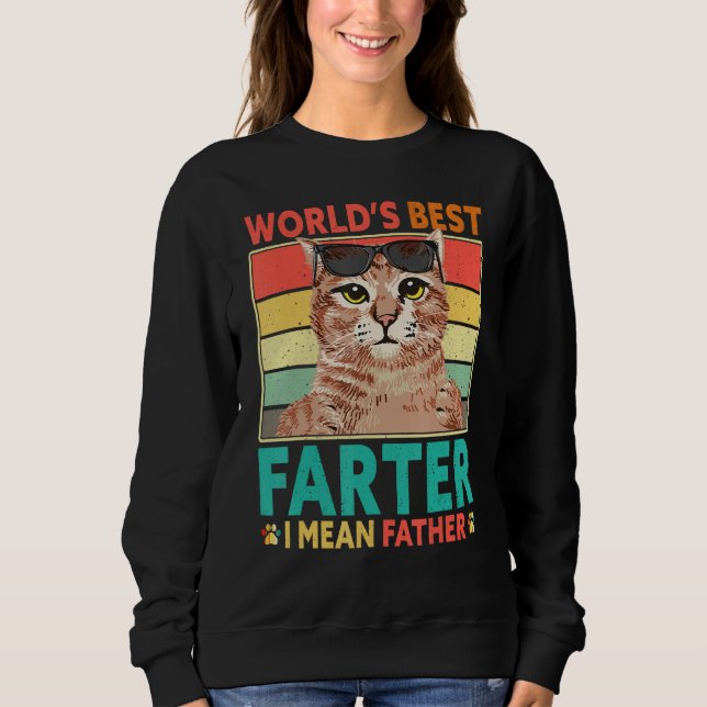 Moletom Worlds Best Farter I Mean Father Cat Dad Fathers D (Frente)