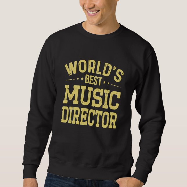 Moletom World's Best Music Director Job Title Music Direct (Frente)