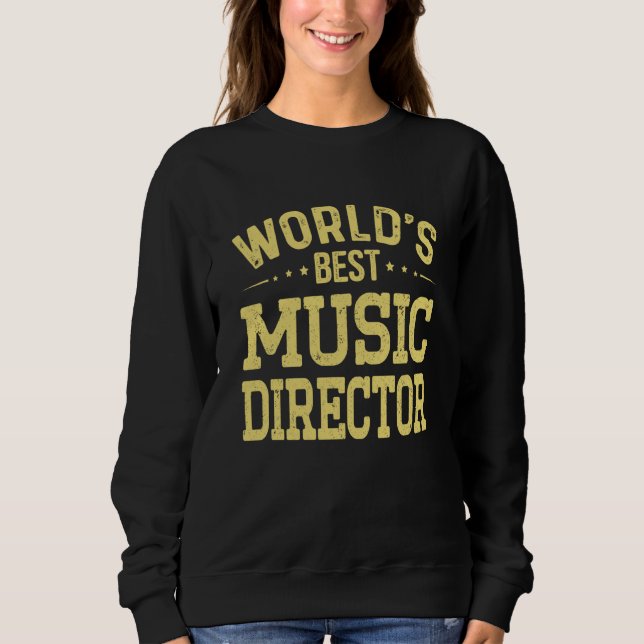 Moletom World's Best Music Director Job Title Music Direct (Frente)