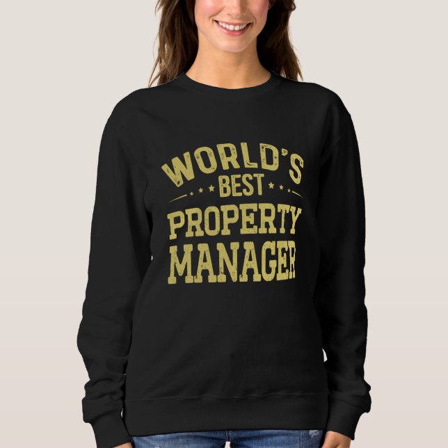 Moletom World's Best Property Manager Job Title Property M (Frente)