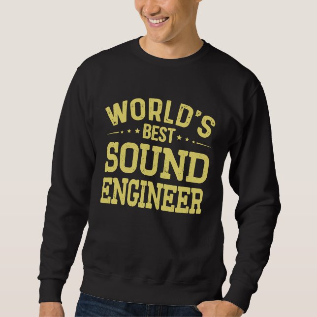 Moletom World's Best Sound Engineer Job Title  Sound Engin (Frente)