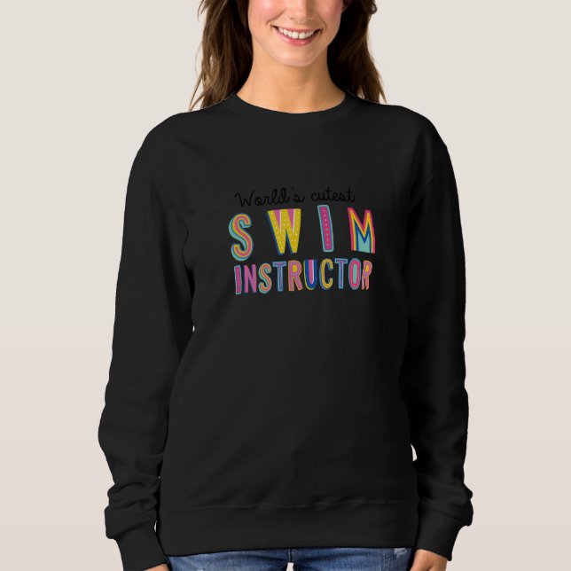 Moletom Worlds Cutest Swim Instructor Funny Swimming Teach (Frente)