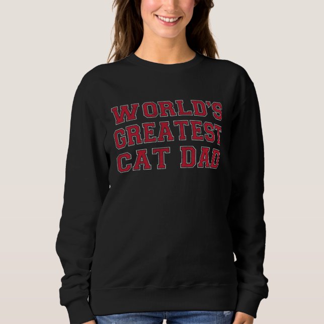 Moletom World's Greatest Cat Dad Fur Parent Cat Owner (Frente)