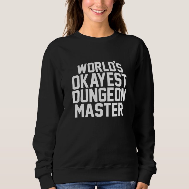 Moletom Worlds Okayest Dm D20 Tabletop Rpg Dungeon Retro (Frente)