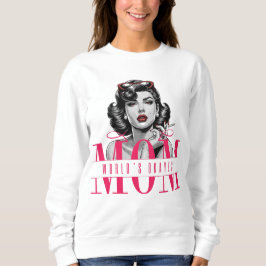 Moletom World's Okayest Mom – Retro Chic