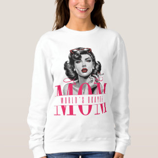 Moletom World's Okayest Mom – Retro Chic