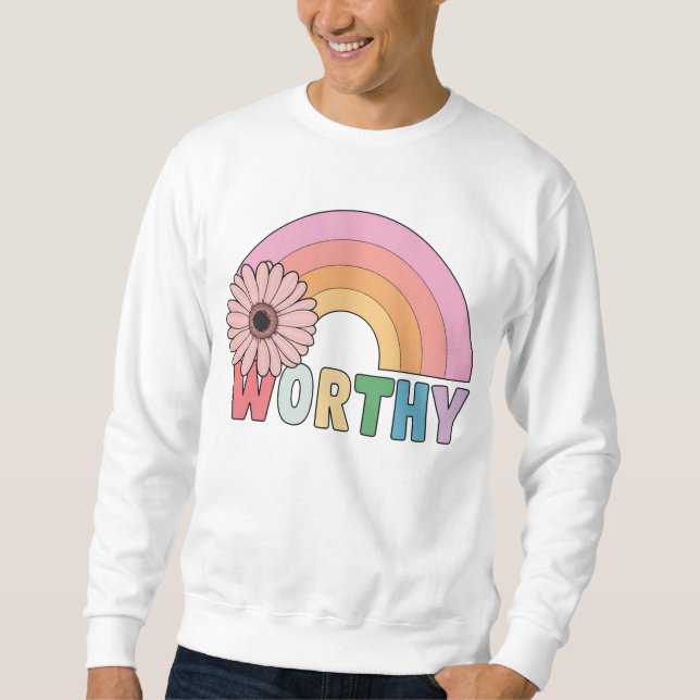 Moletom Worthy Rainbow Bloom (Frente)