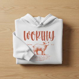 Moletom Worthy, Revelation 5:12 Bible verse