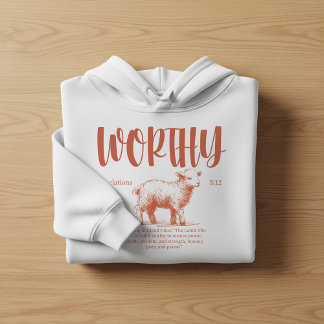 Moletom Worthy, Revelation 5:12 Bible verse