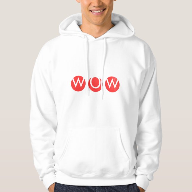 Moletom WOW Bold Minimal Typography T-Shirt (Frente)
