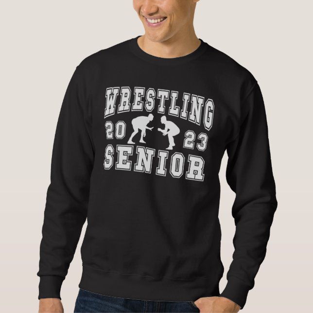 Moletom Wrestling Senior Night Wrestling Senior 2023 Gradu (Frente)