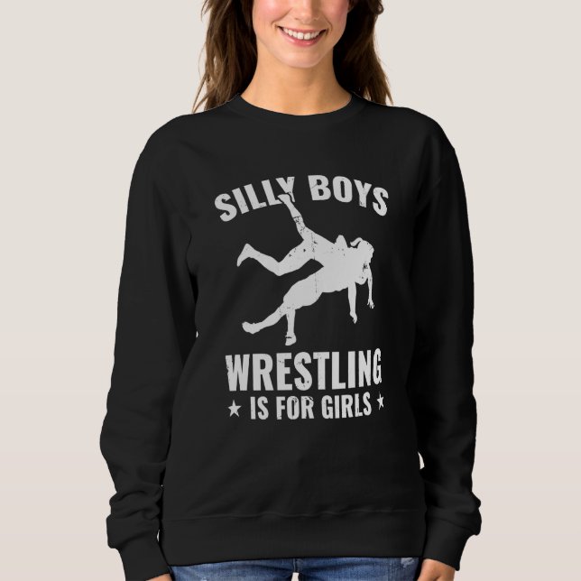 Moletom Wrestling Wrestler Is For Girls Wrestle (Frente)