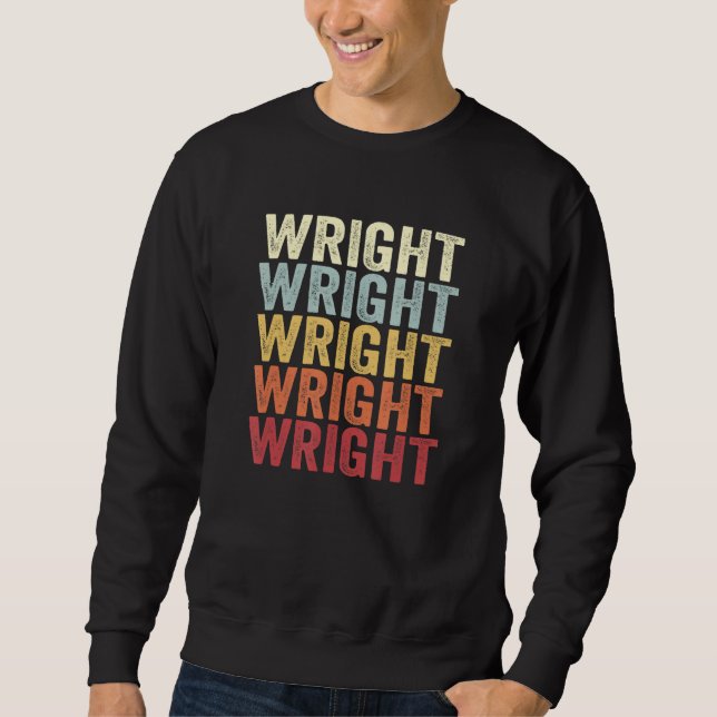 Moletom Wright Pennsylvania Wright PA Retro Vintage Text (Frente)