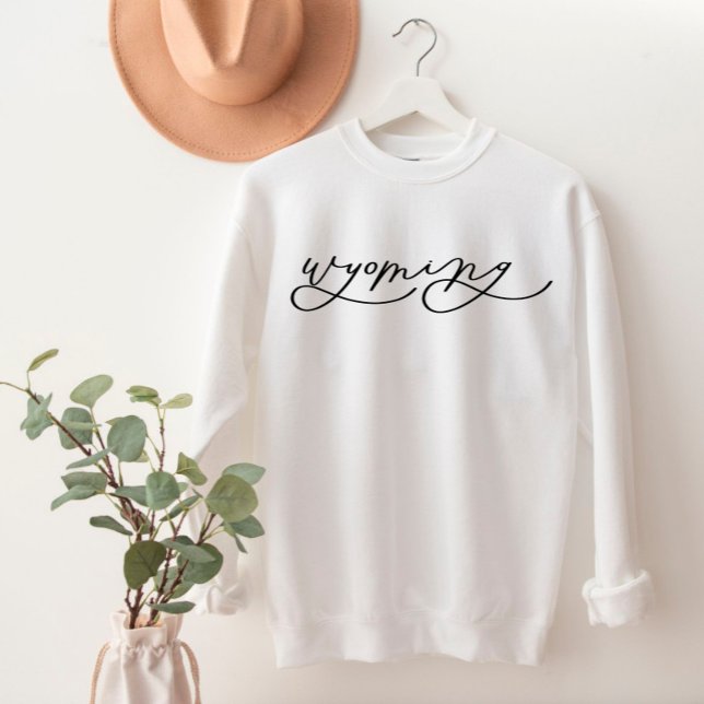 Moletom Wyoming Script State Sweatshirt de mulher (Criador carregado)