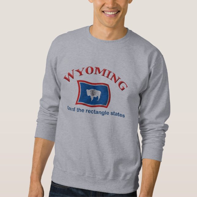 Moletom Wyoming - um estado do retângulo (Frente)