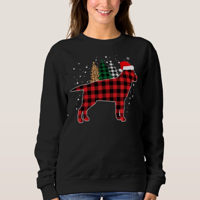 Moletom Xadrez Buffalo Labrador Retriever Cog Tree Christm (Frente)