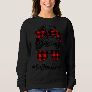 Moletom Xadrez de Arma Óculos de Sol Softball Mãe Mãe Mãe