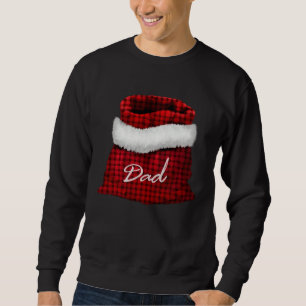 Moletom Xadrez de Búfalo do Papai Noel do Saco Vermelho