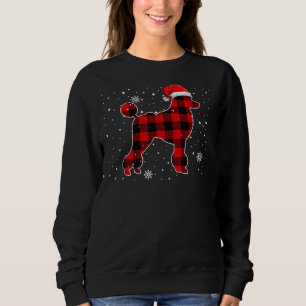 Moletom Xadrez de Natal Buffalo Cão Poodle Pa