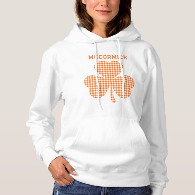 Moletom Xadrez de Xarameca Laranja Abóbora Personalizado (Frente)