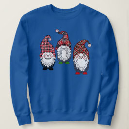 Moletom Xadrez dos Gnomos de Natal Feliz Natal