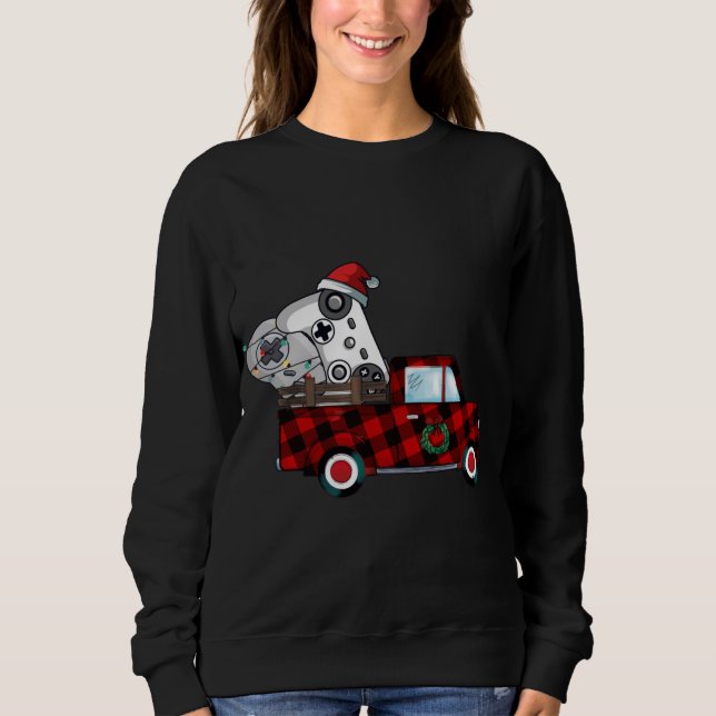 Moletom Xadrez Red Truck Controller Video Game Pa Natal (Frente)