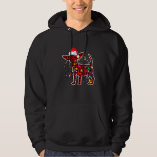 Moletom Xadrez Vermelha Chihuahua Cachorás Natal Família X