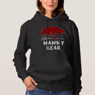 Moletom Xadrez Vermelha da ama Nanny Bear da família do Na