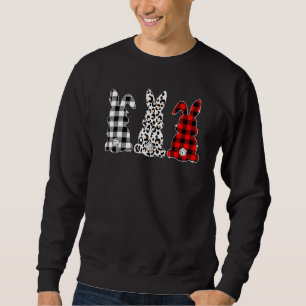 Moletom Xadrez Vermelha de Bunny Leopardo Felz pascoa