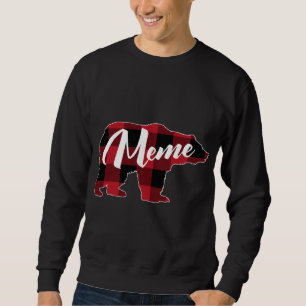 Moletom Xadrez Vermelha Engraçada, Urso Buffalo, Roupa, Me