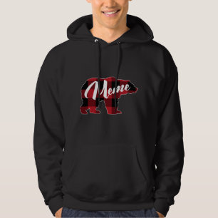Moletom Xadrez Vermelha Engraçada, Urso Buffalo, Roupa, Me