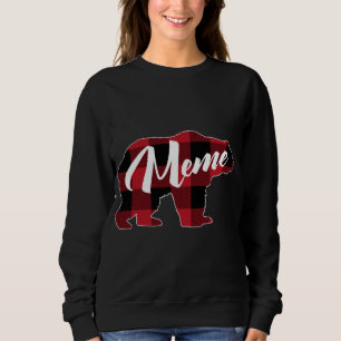 Moletom Xadrez Vermelha Engraçada, Urso Buffalo, Roupa, Me