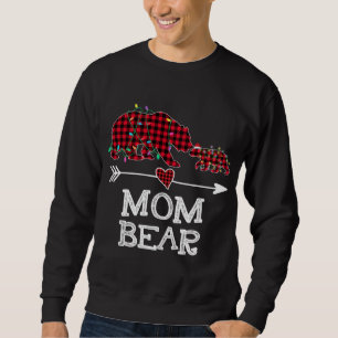 Moletom Xadrez Vermelha Mãe Urso Buffalo Família Mamã Paja