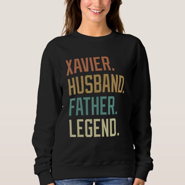 Moletom Xavier Husband Father Legend Father's Day Retro (Frente)