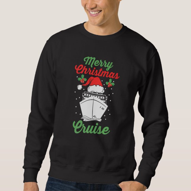 Moletom Xmas Cruise Ship Sailing Vacation Family Christmas (Frente)