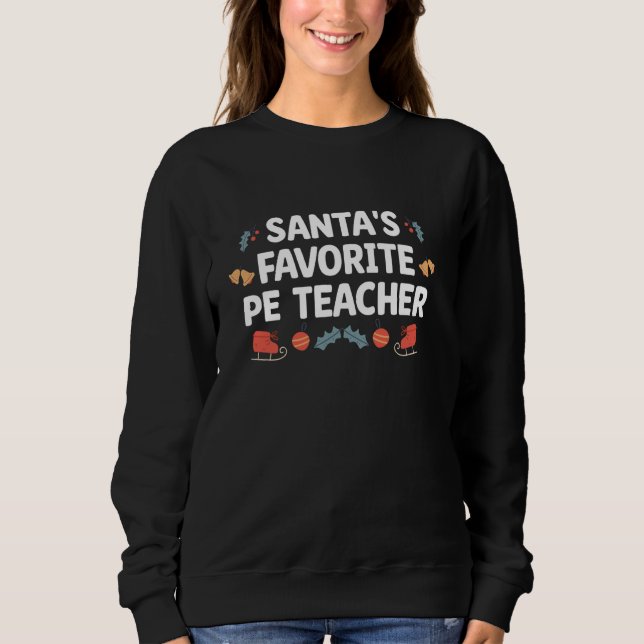 Moletom Xmas de Educação Física de Professores de PE Favor (Frente)