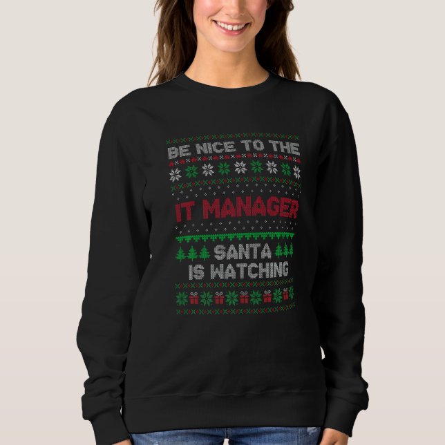 Moletom Xmas  For IT Manager IT Manager Ugly Christmas (Frente)