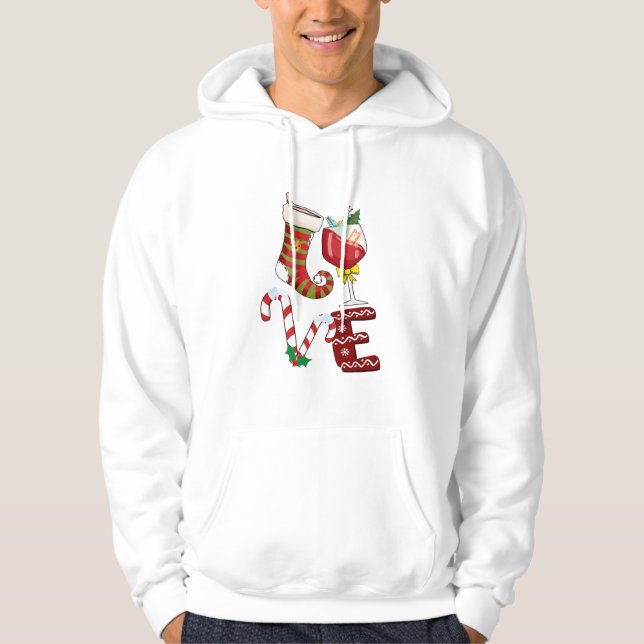 Moletom Xmas Gift Love Wine Christmas (Frente)