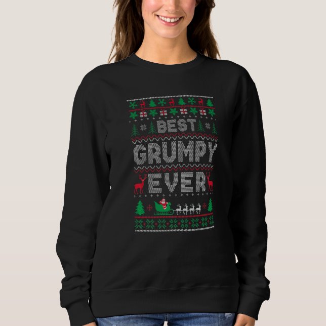 Moletom Xmas Holiday Best Grumpy Ever Ugly Christmas Sweat (Frente)