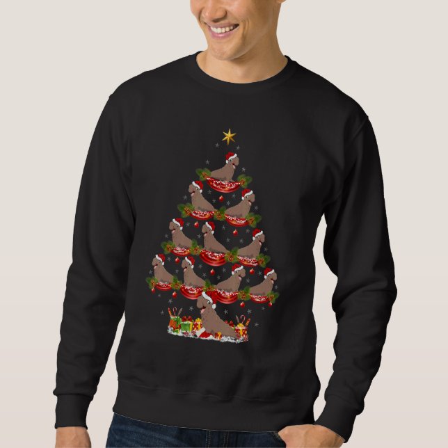 Moletom Xmas Holiday Santa Elephant Seal Christmas Tree (Frente)