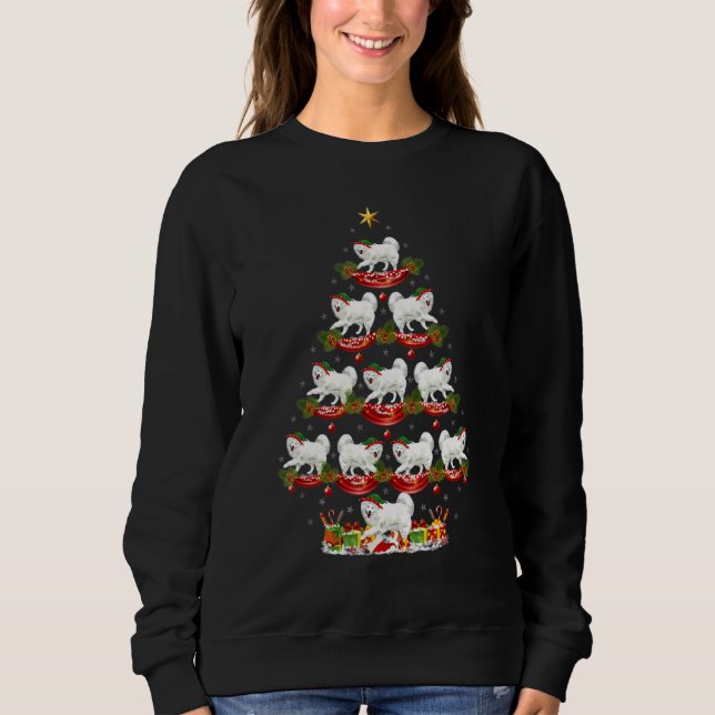 Moletom Xmas Holiday   Santa Samoyed Dog Christmas Tree (Frente)