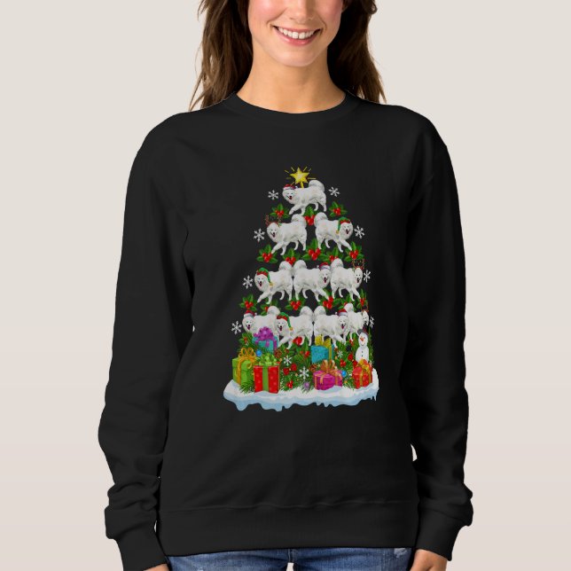 Moletom Xmas Holiday  Santa Samoyed Dog Christmas Tree (Frente)