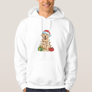 Moletom Xmas Lighting Santa Hat Labrador Retriever Dog Chr