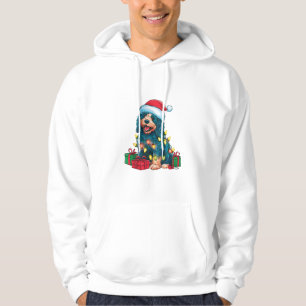 Moletom Xmas Lighting Santa Hate Cão de Água Português Chr