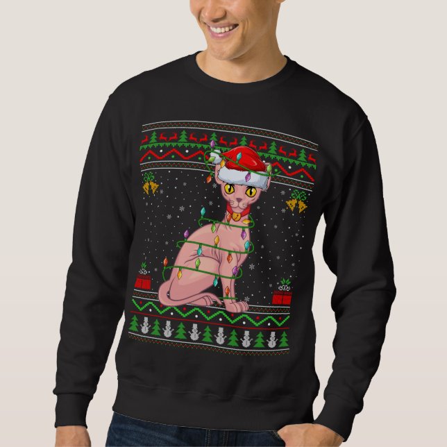 Moletom Xmas Luz Feia Papais noeis De Estilo De Sweater Sp (Frente)