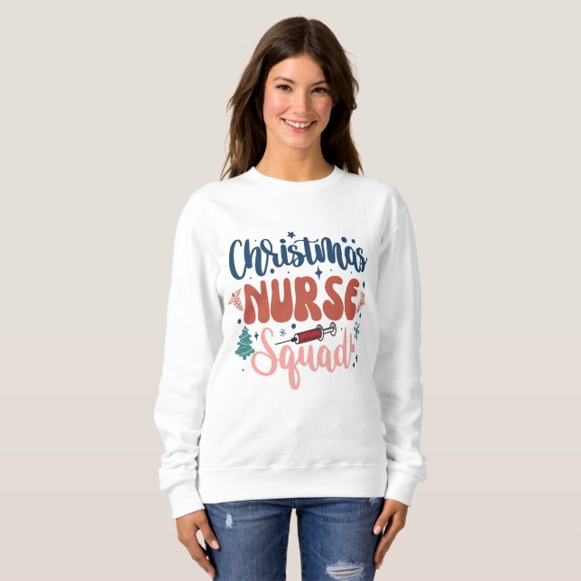 Moletom Xmas Nurse Squad (Frente Completa)